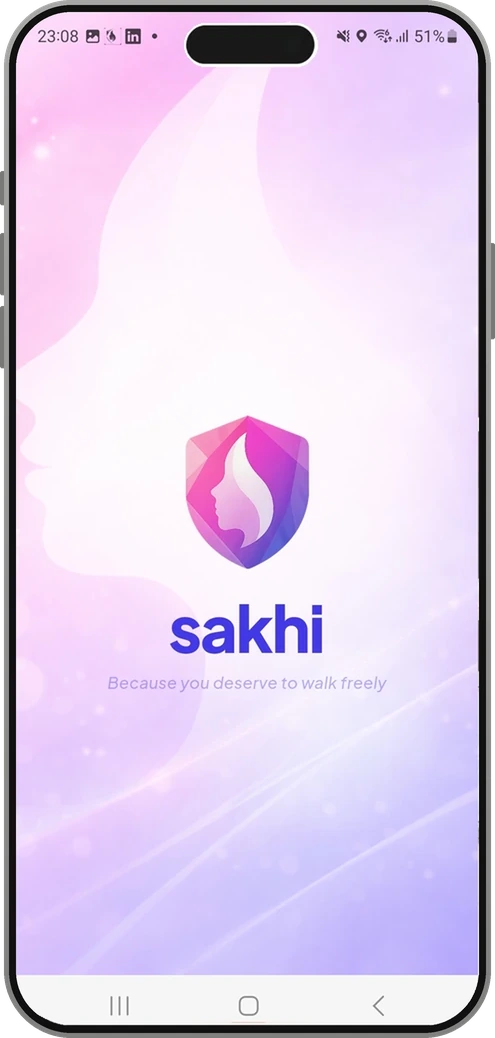 The Sakhi app splash screen